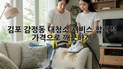 🧹✨ 김포 감정동 대청소 서비스: 합리적 가격으로 깨끗하게! 🏡