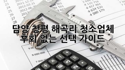 담양 창평 해곡리 청소업체, 후회 없는 선택 가이드